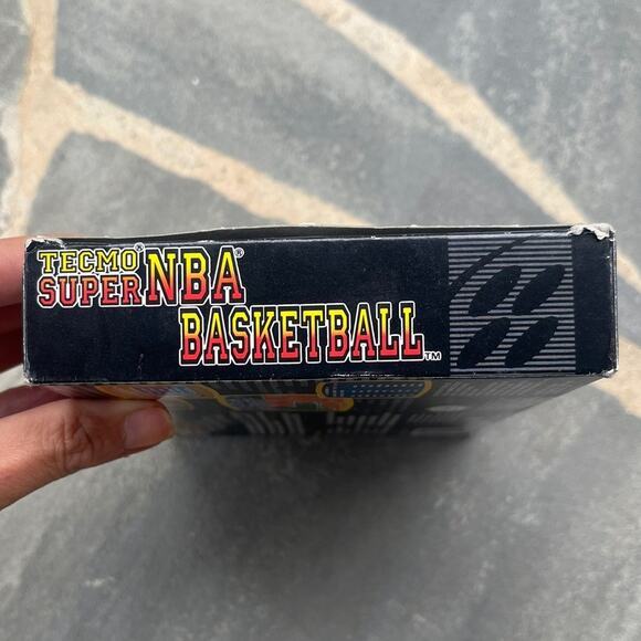 SNES 1993 Super Nintendo Tecmo Super NBA Basketball with Box and Manual - Picture 6 of 11